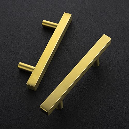 Ravinte Gold Cabinet Handles 3 Inch 10 Pack, Square Cabinet Pulls - size: 3 Inch Hole Centers