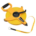 LAND 300FT/91M Heavy Duty Fiberglass Tape Measure - 1/2-Inch Wide, Dual Inch/Metric Scale, Durable Open Reel Measuring Tape for Surveying, Engineering, Runway Construction - size: 91 m