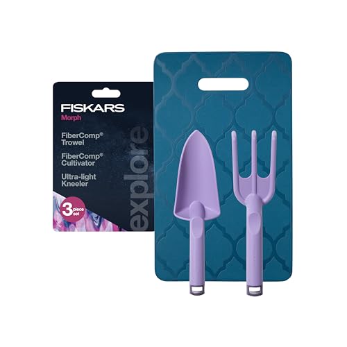 Fiskars 3-Piece Garden Tool Set with Trowel, Cultivator & Kneeling Pad - style: Knee Pad, Trowel & Cultivator Set