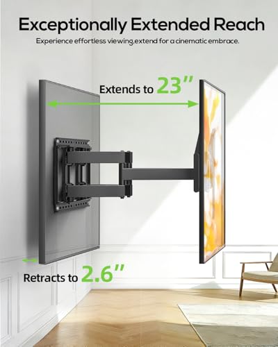 USX MOUNT Full Motion TV Wall Mount for Large TVs 42-97 Inch up to 150 lbs - size: For 42" to 97" TVs