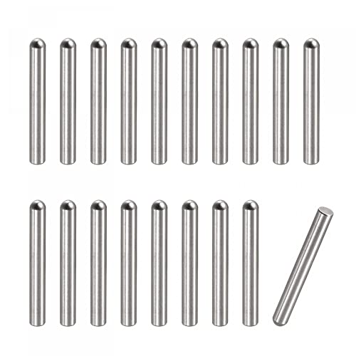 uxcell 2.8x20mm Dowel Pins, 50pcs 304 Stainless Steel Round Head Flat Chamfered End Dowel Pin Bunk Bed Pins Shelf Pegs Support Shelves Fasten Elements - size: 2.8x20mm