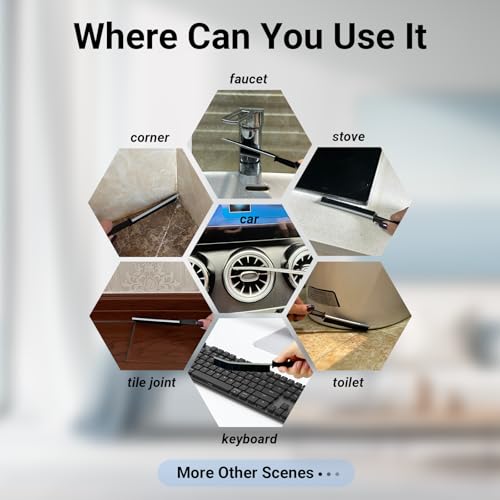 Crevice Cleaning Brush, Multifunctional Gap Hard Bristled Grout Brush Tool | Scrub Small Spaces, Kitchen, Toilet, Bathroom, Corner, Grout, Sink, Window Tracks, Hinges, tile, small cleaning brush(6pcs)