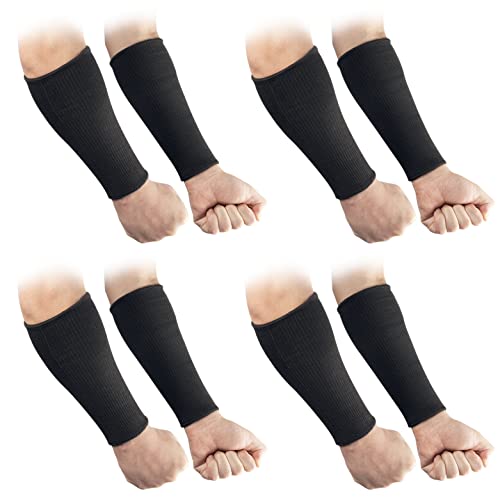 OriStout Cut Resistant Work Sleeves with Tumb Hole, Black, 4 Pair | Level 3 Cut Resistant Sleeves, Arm Protectors for Thin Skin and Bruising, Gardening, Yard Working, Pet Grooming, One Size - color: Black (4 Pairs) - Short, size: One Size