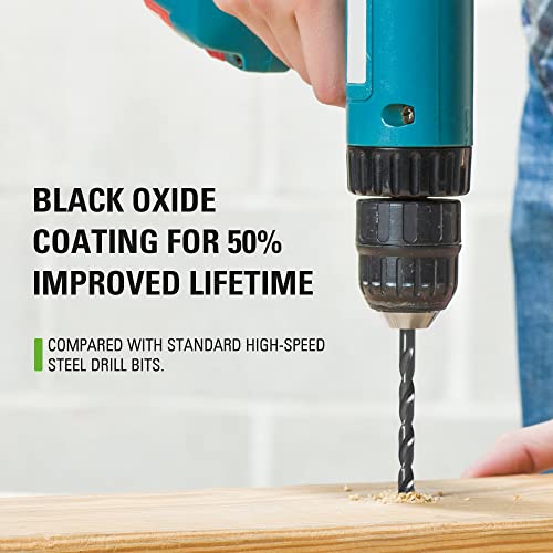 Greenworks 60 Piece Black Oxide Drilling and Driving Bit Set with Modular Case for Wood, Metal, Plastic, and Masonry,3X Longer Life,135° Split Point,Precision-Milled - size: Tool Only(60-Piece Accessories)