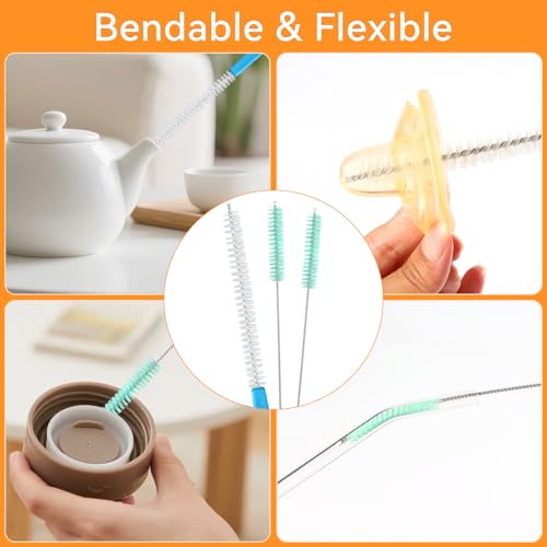 Crevice Cleaning Brush, Small Cleaning Brush Tight Spaces, 10 Pcs Ice Maker Cleaner Tools with Scrub Sponge, Ice Machine Cleaner Brush Sets