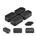 EclatBain Rectangular Adjustable Bed Risers 1.5 Inch, 4000 lbs, 4 Pack - color: Rectangle-4 Pack-black, size: 1 Layer(1.5inch)