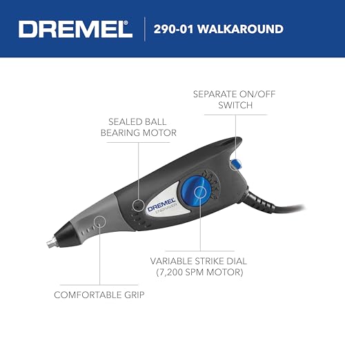 Dremel 120-Volt Corded Engraver Kit with Stencil - Perfect for DIY Personalizing and Engraving Leather, Metal, Glass, and Wood, 290-02