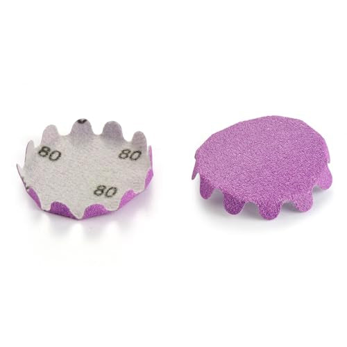 MAXMAN 2" Sanding Discs, 80-800 Grit Flex Edge Sandpaper, for Drill/Bowl | 80Pcs Wet/Dry Sand Paper, Hook and Loop Sanding Discs, Wavy Sand Paper, for Drill Sanding Attachments, Edge Sanding Tools - style: 80-800 Grit