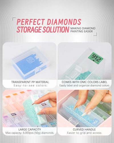 forever young 45PCS Diamond Painting Storage Containers Trays - size: 45pcs Storage set