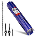2" Core Drill Bit with Pilot Bit & Adapters(SDS Plus and 1/2" Hex), 5/8"-11 Thread, 9.5" Depth, Upgraded-Welded Segments Diamond Core Bits for Concrete, Masonry, Brick Block - size: 2 in