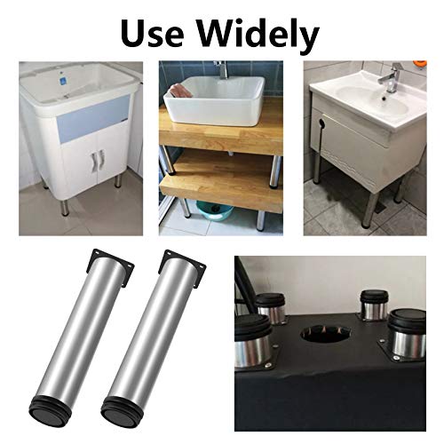 4 Pack Furniture Leg Set, 2" Dia 10" H Adjustable - size: 10 Inch