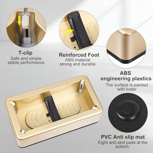 Shoe Covers Dispenser with 200 Shoe Covers for Home,Offices, Factories Gold - color: Gold