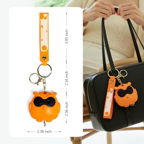 Cute Orange Owl Fashion Measuring Tape 79", Sewing Gifts w/Keychain - color: A21-Orange Owl