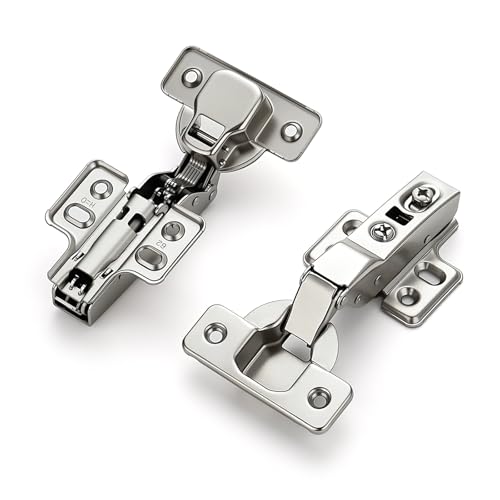 HOME EDIT 5 Pairs 10 Pack European Half Overlay Soft Close Cabinet Hinges - size: Half Overlay
