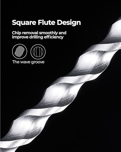 toolant SDS Plus Rotary Hammer Drill Bits Set for 3/16" x12inch 2pcs,Carbide Tipped 2-Cutter for Concrete,Masonry and Brick - size: 3/16"-2PCS(12")