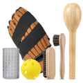 Baseball Glove Break-in kit, One Piece Structure Baseball & Softball Glove Mallet, Glove Wrap Band, Practice Ball, Baseball Mitts Shaping Hammer for Adult Youth Catchers - size: Upgraded 6-Piece Kit