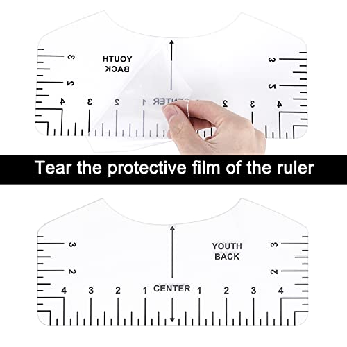 12pcs Tshirt Ruler Guide for Vinyl Alignment, T Shirt Measurement Accessories Tools for Cricut Heat Press & Cameo & HTV Transfer Vinyl, Stocking Stuffers Gifts for Women，Christmas Gifts for Mom - style: Tshirt Ruler-12-Balck