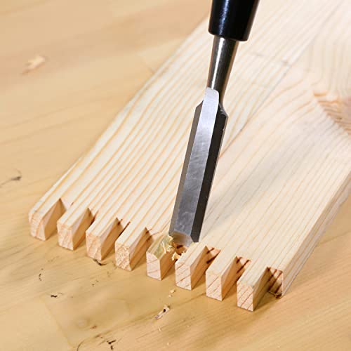 Buck Brothers 120105BC 3/4" Wood Chisel Made in USA, For Paring and Finishing Cuts in Carpentry and Woodworking, Tempered Tool Steel Blade, Mallet-Safe Handle - size: 3/4"