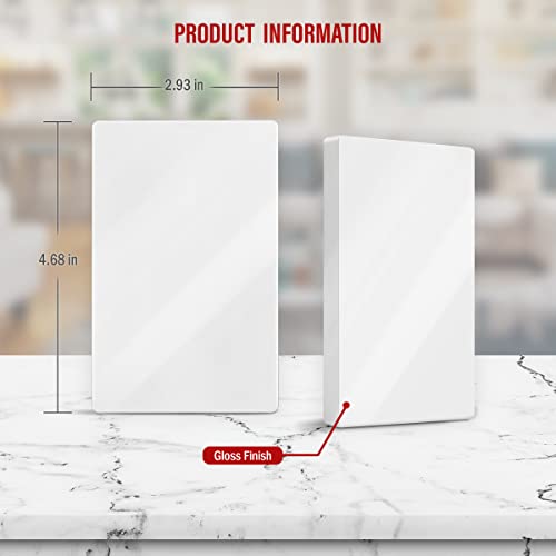ENERLITES Screwless Blank Wall Plate, 1-Gang Outlet Covers, 1 Pack, White - color: White, size: Screwless