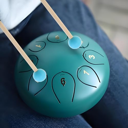 8-inch Rubber Head Wooden Handle Percussion Mallets, Blue Drum Sticks for Xylophone and Glockenspiel
