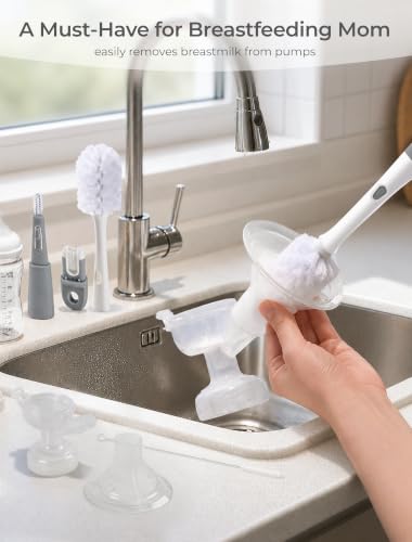 Termichy Baby Bottle Brush Set: 2 Pack Kit 360° Clean All Feeding Essential