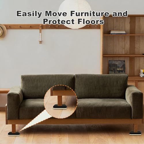 Felt Furniture Sliders 4 Pcs 5 Inch Furniture Slider for Hardwood Floors - size: 5 inch Square