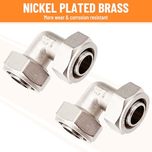 3/4" Air Piping Fittings, 200PSI Elbow Air Line Fittings - size: 4PCS