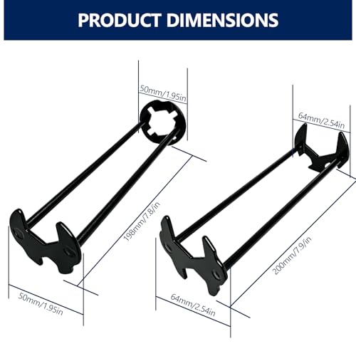 2Pcs Sink Wrench Faucet Tool, Multi-Purpose Basin Wrench with 8 Sizes, Plumbing Wrench for Under Sink Repair, Install & Remove Faucet Nuts, Hose Nuts, Pipe Fittings