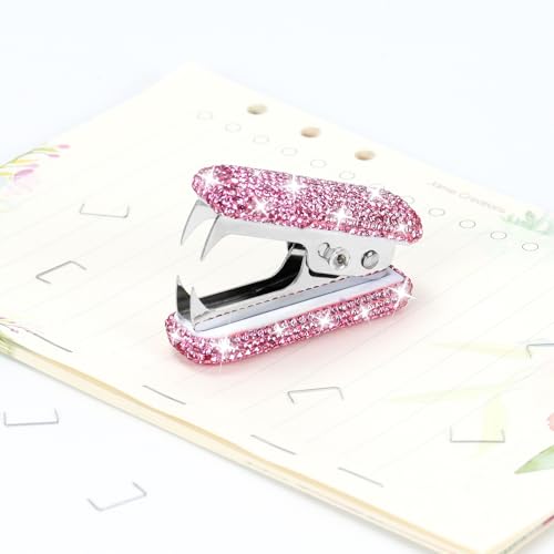 MultiBey Bling Acrylic Staple Remover with Metal Jaws, Shiny Pink - color: Shiny Pink