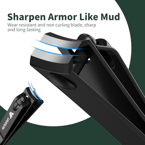 German Nail Clippers for Men VANWIN Nail Clipper Set 4-Pack Ultra Sharp, Matte Stainless Steel Fingernail & Toenail Clippers with Glass Nail File, Nail Cutter Stocking Stuffers for Men Women Black - size: 4-Pack