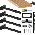 Invisible Floating Shelf Bracket 8 Inch Rod 3/4 inch Diameter Heavy Duty with Jig – Hidden Metal Mantel Mount for Wall Shelves – Floating Shelf Hardware for Bathroom, Kitchen & Living Room (4 Pack) - size: 8" Heavy Duty, style: Brackets + Hardware