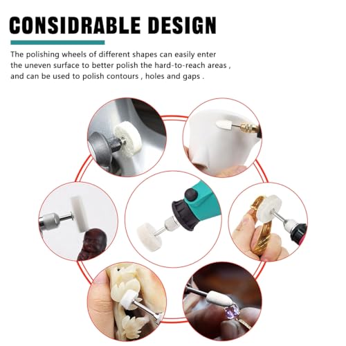 134PCS Polishing Buffing Wheel Polishing Kit,Polishing Wheel Rotary Tool with 1/8" Shank, Abrasive Wheel Buffing Polishing Wire Brushes Wool Felt Cotton Mounted Compatible with Dremel - color: 134PCS