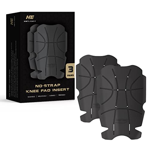 Knee Pad Insert for Work Pants/Bibs, Uniforms, and Tactical Pants, Breathable Knee Pad Inserts for Construction, Flooring, Gardening,and Garage, 11.5''×7.9''×0.45'', BLACK, 3 Pairs - size: 3 pairs 11.5''×7.9''×0.45''