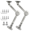 Uenhoy 2 Pcs Lid Support Hinges Soft-Close Zinc Alloy 50 Lbs Silver