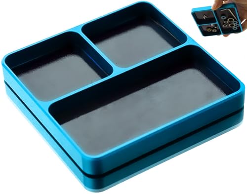 Magnetic Tool Tray for RC Car Drone Electronics Repair Small Parts - color: Blue