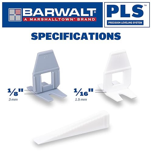 BARWALT PLS 1/8 Inch Tile Leveling System - size: 1/8 Inch Spacer