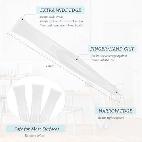 Honoson Non-scratch Plastic Scraper Cleaning Tool, White - color: White