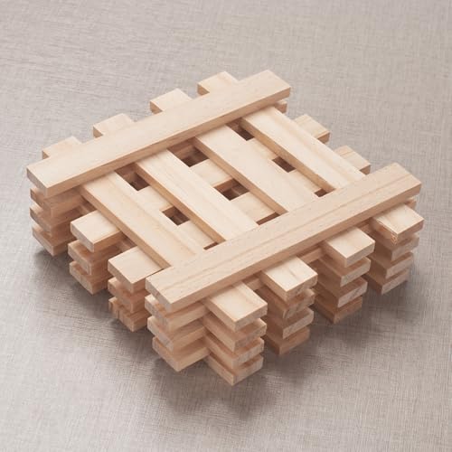 Wood Strips Slats Wooden Dowels for Crafts 1/4" × 3/4" × 6", 30 PCS Wood Trim Planks for Wall, Flat Lumber Boards Square Dowel Rods, Wooden Sticks for Crafting, Woodworking, Model Making - size: 1/4x3/4x6 in - 30 PCS