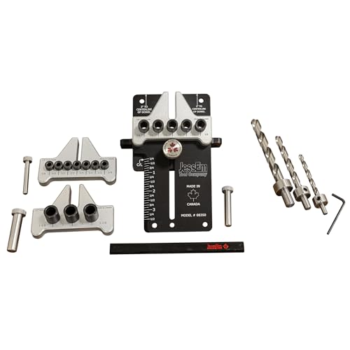 JessEm 08350MK Dowel Jig Master Kit, 1/4 3/8 1/2 Doweling Jig Woodworking