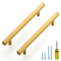 Ravinte Gold Cabinet Handles 6-3/8 Inch 10 Pack, Square Cabinet Pulls - size: 6-3/8 Inch Hole Centers