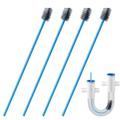 4 PCS Condensate Flexible Drain Brush, 15.7 in Nylon and PVC Drain Line Cleaning Brush, Keep Condensate Traps Clean, for AC Condensate Trap, Dirt Clean Condensate Drain Trap - style: 4 PCS 15.7 In