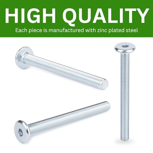 Spare Hardware Parts Replacement for IKEA Furniture Screw Metric Head Cap PF6S Screw - Part #147553 | Joint Connector Bolt M8.0-1.25×85 Full Thread with 5mm Hex Recess | Pack of 4 - size: 147553