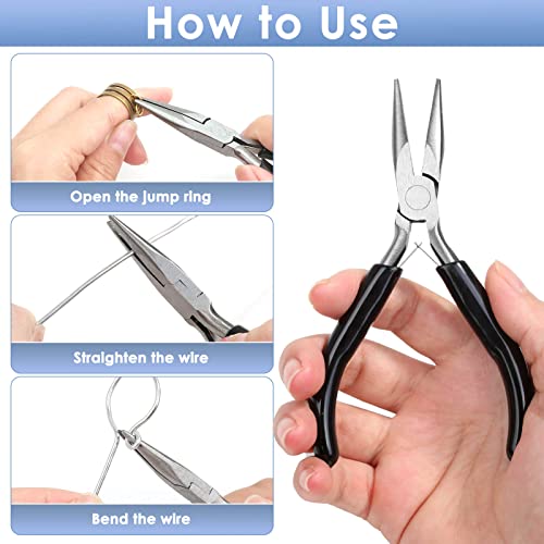 Billbotk Chain Nose Pliers For Jewelry Making, Flat Nose Jewelry Pliers, Craft Pliers For Jewelry Making - style: Chain Nose Pliers