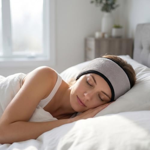 Angoily Sleeping Earmuffs with Adjustable Heads, Sleeping Ear Muffs for Men Women, for Side Sleepers, Winter Night Noise Reduction, Travel and Home Use, Grey - color: Grey