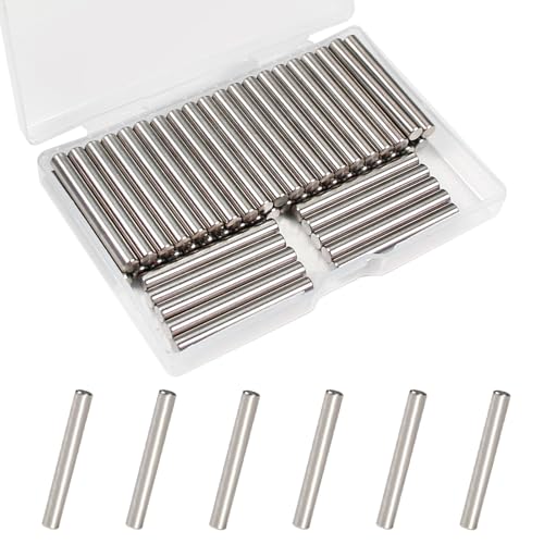 50Pcs M5 x 40mm (Approx 3/16" x 1-9/16") 304 Stainless Steel Dowel Pins - size: M5 x 40mm
