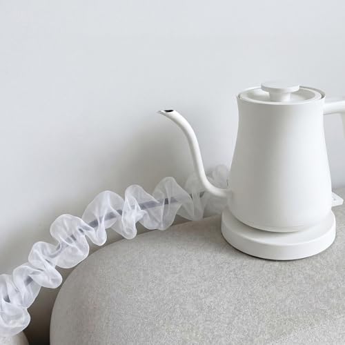 9 ft Fabric Cord Cover for Lamps Chandelier, Decorative Organza Fabric Cord Cover for Wires Fabrics Cable Sleeve TV Computer Phone Charger Lamps Home & Office Cable Management