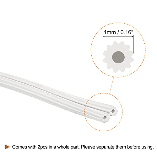 uxcell Screen Spline, 10M/32.81Ft Silicone Sealing Strip Window Screen Retainer, 4mm OD White - size: 4mm x 10M