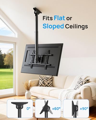 PERLESMITH Ceiling TV Mount for 37–75 inch TVs up to 110 lbs - size: for 37-75 Inch TVs
