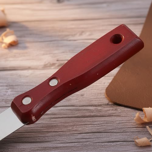 2PCS Spackle Knife, Small Putty Knife,1 Inch Scraper Tool with Wooden Handle for Drywall, Spackling, Patching, Painting, Wallpaper Removal - size: 1inch+2inch