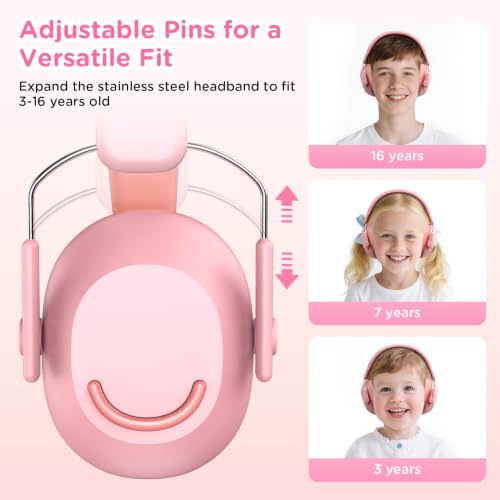 Link Dream Kids Ear Protection Ear Muffs SNR 30dB for Concert Shows Events - color: Pink, size: 1 Pack